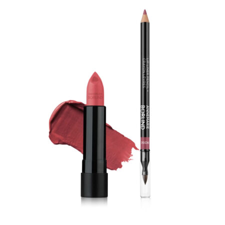 Set ruj hidratant si creion buze rose